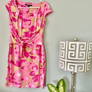 CHADWICKS DRESS 6P , PINK GEOMETRIC DESIGN, CAREER